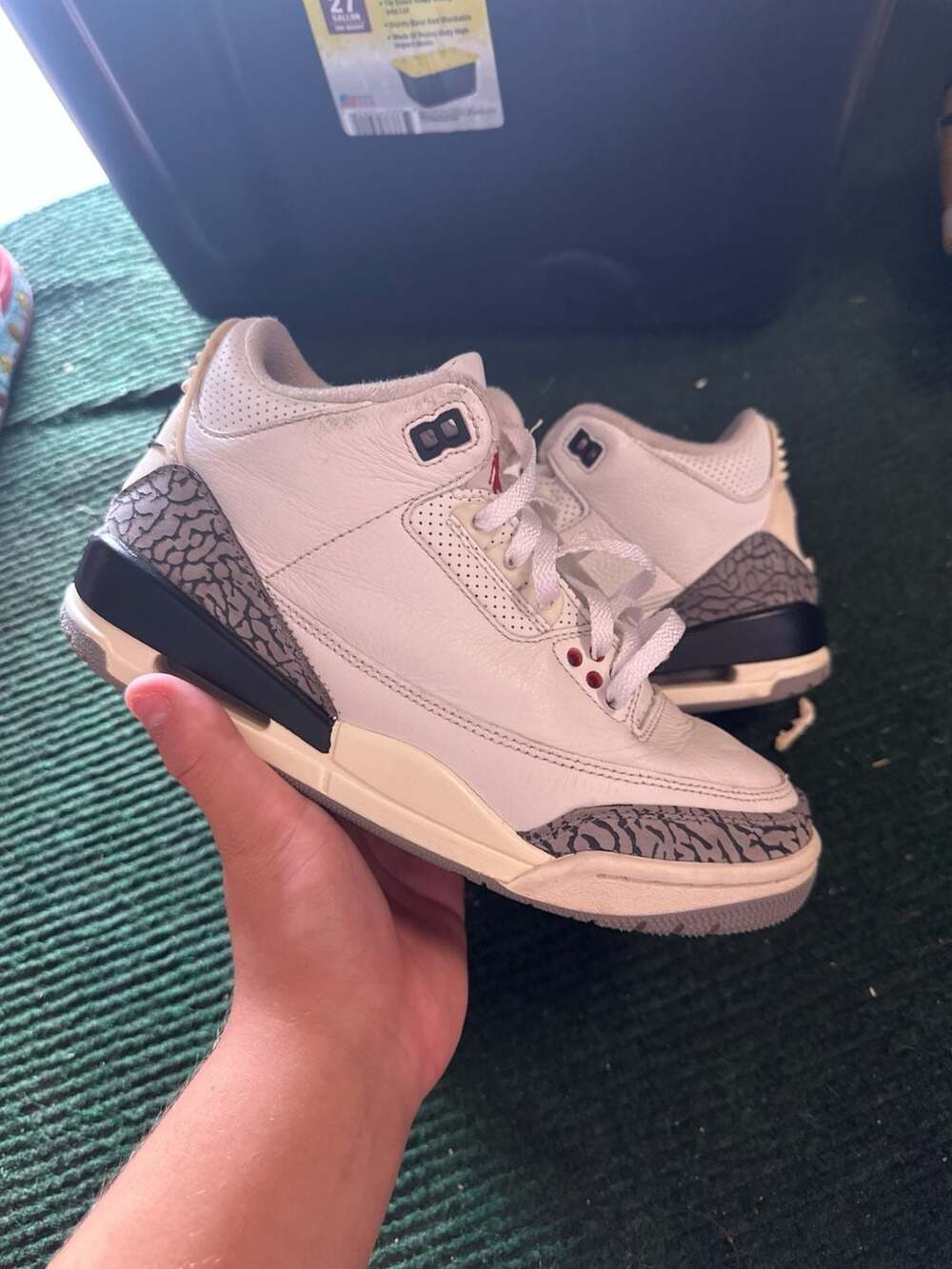 Nike Air Jordan 3 Retro White Cement Reimagined Size 7 Women or5.5 Youth